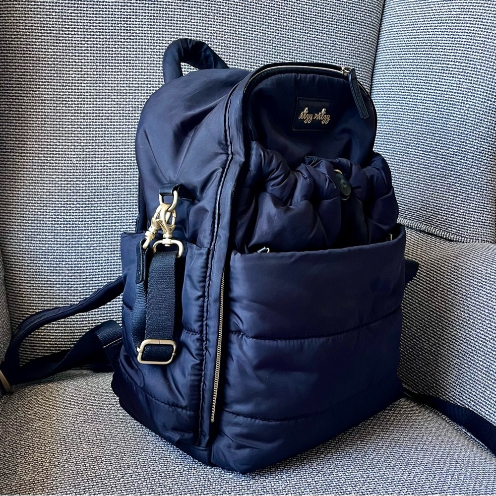 Itzy Ritzy Dream Backpack with Hand Sanitizer Charm | Midnight Black - Picture 5 of 5